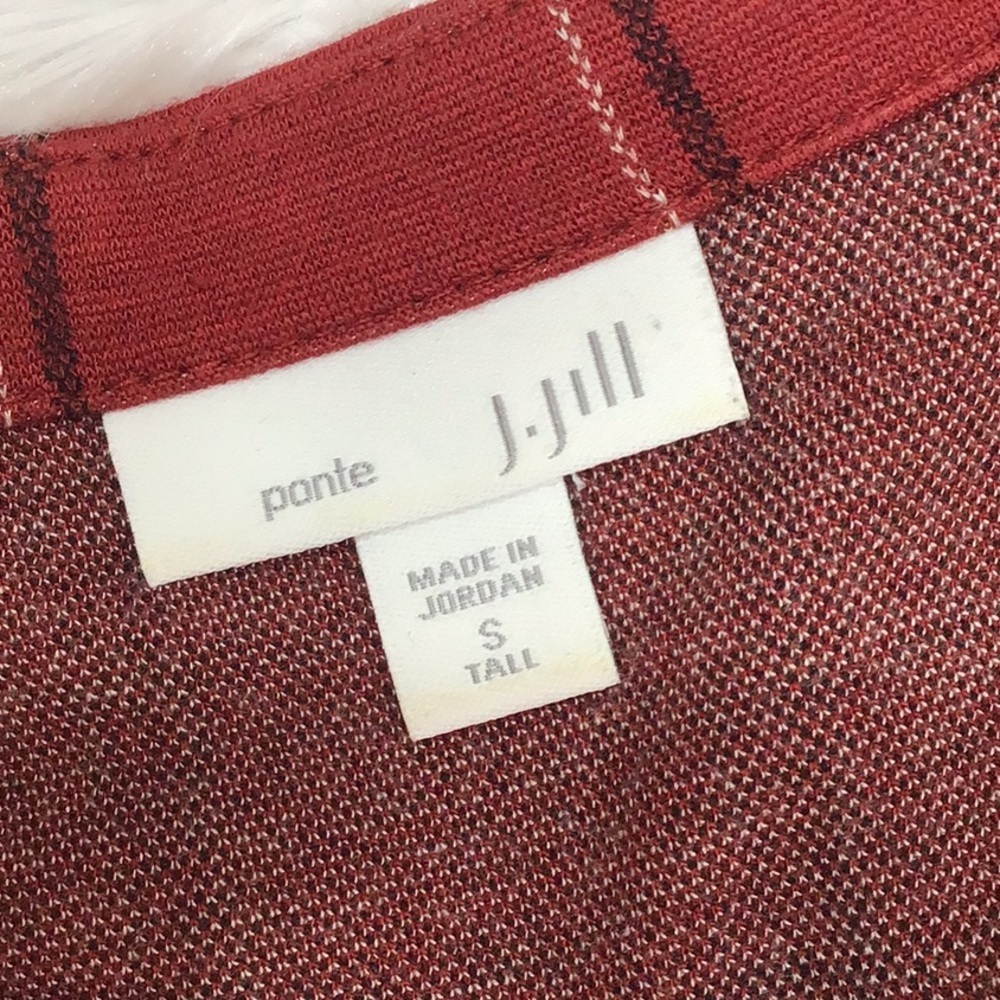 J. Jill ponte knit red windowpane shift dress S tall - Picture 7 of 10